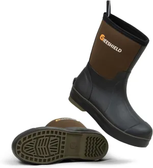 Mid-Calf Waterproof Insulated Rubber Boots with Steel Shank, 6mm Neoprene Rubber Boots for Men and Women, Ideal for Hunting, Farming, Gardening, and Fishing