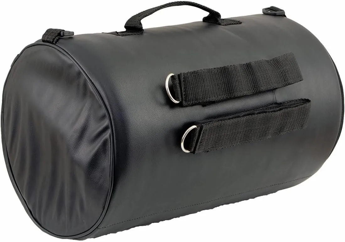 Milwaukee Leather SH631 Medium Black PVC Sissy Bar Duffle Motorcycle Bag - One Size