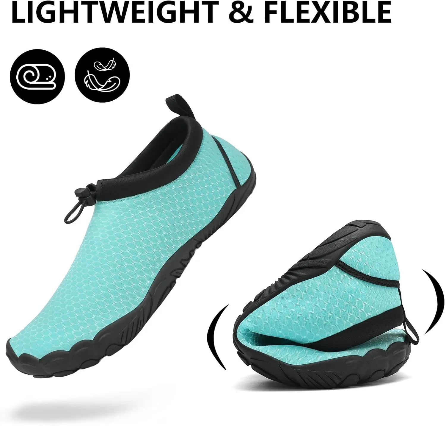 Mishansha Womens Barefoot Water Shoes Wide Toe Box Swim Shoes Quick Dry Non Slip