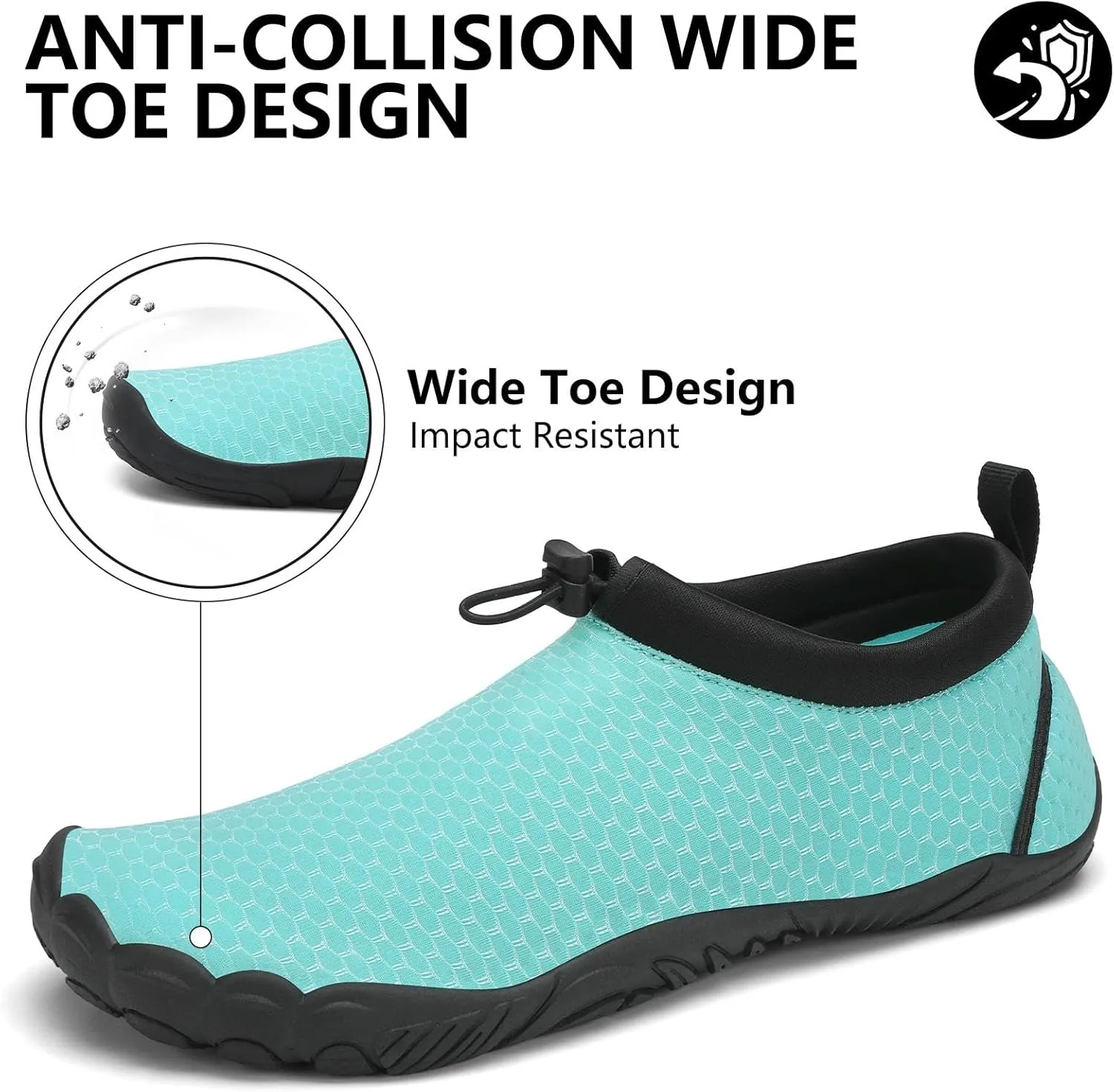 Mishansha Womens Barefoot Water Shoes Wide Toe Box Swim Shoes Quick Dry Non Slip