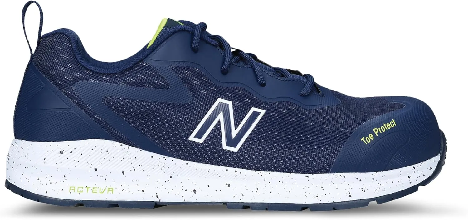 New Balance Men's Composite Toe Logic Industrial Boot, Navy/Lime EH, 7 Wide