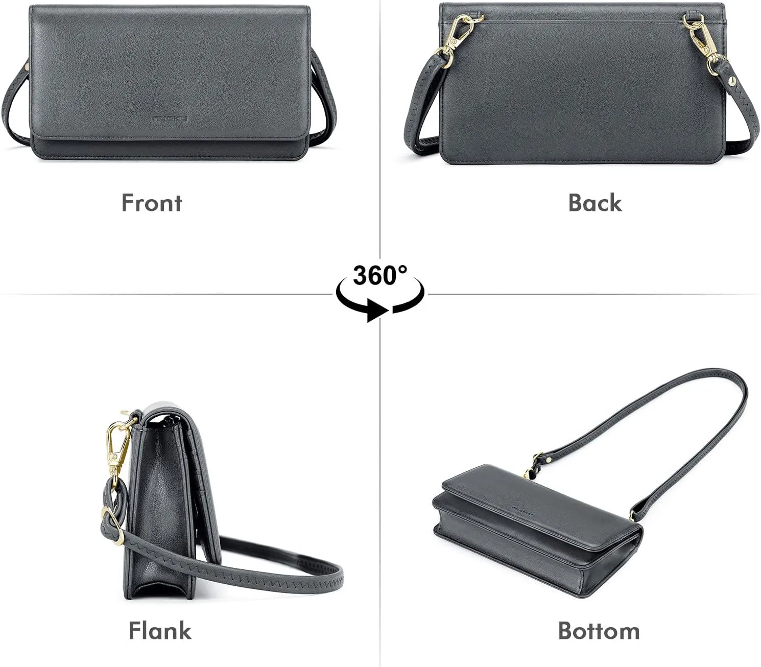 nuoku Crossbody Bag for Women, Phone Wallet Purses PU Leather Satchel, Small Shoulder Bags