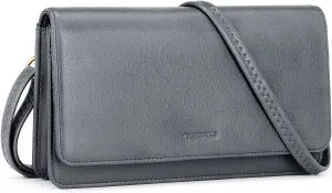 nuoku Crossbody Bag for Women, Phone Wallet Purses PU Leather Satchel, Small Shoulder Bags