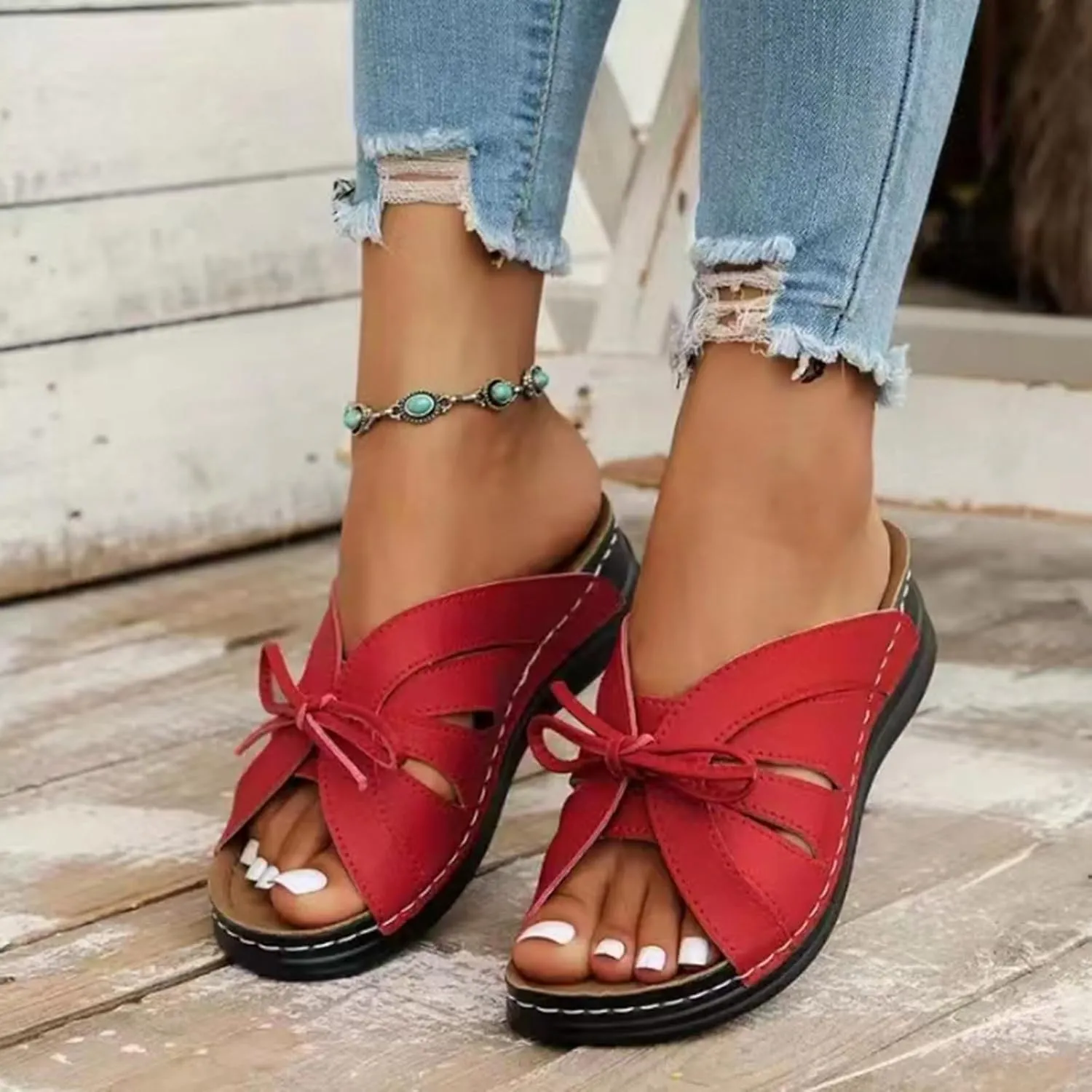 Orthopedic Sandals for Women Arch Support Summer Sandals Recovery Slides Plantar Fasciitis Slippers Walking Shoes2