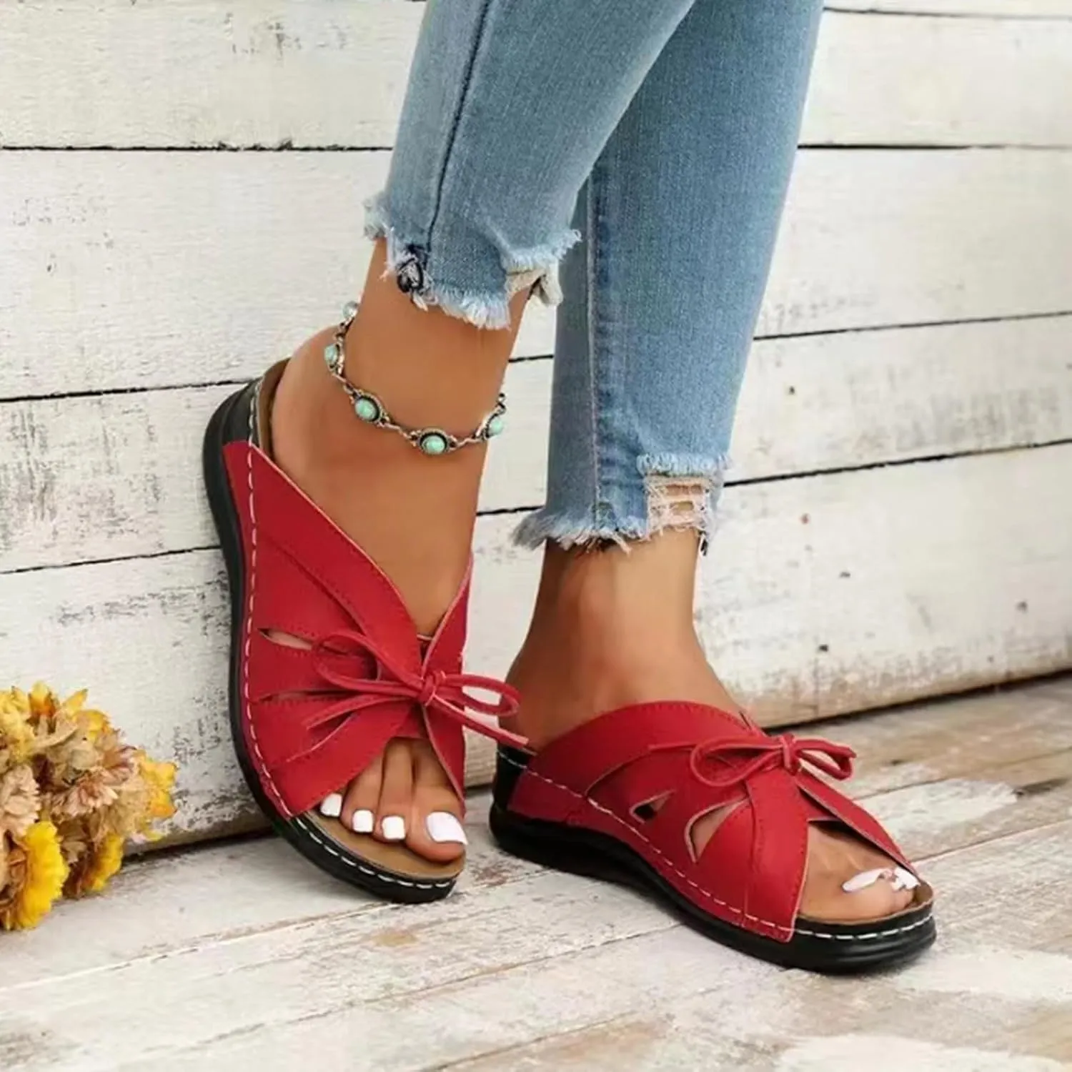 Orthopedic Sandals for Women Arch Support Summer Sandals Recovery Slides Plantar Fasciitis Slippers Walking Shoes2