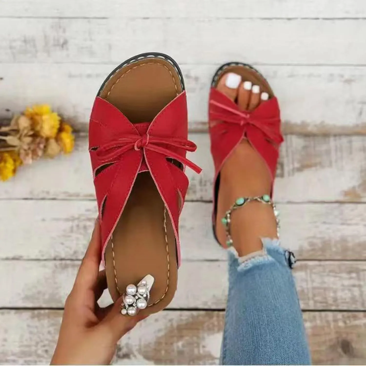 Orthopedic Sandals for Women Arch Support Summer Sandals Recovery Slides Plantar Fasciitis Slippers Walking Shoes2