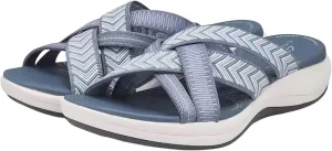 Orthopedic Sandals for Women, Crisscross Slippers Non Slip Soft Cushion Comfy Sandals Lightweight Outdoor Shoes for Walking Plantar Fasciitis Slides Wide Width Slippers Beach Footwear for Summer