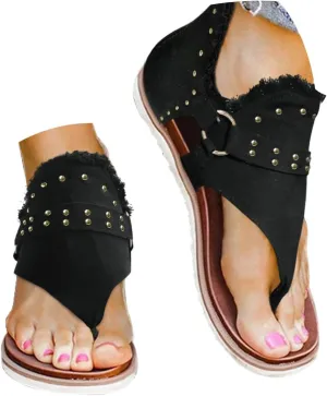 Orthopedic Sandals for Women Dressy Summer Comfortable Open Toe Flat Thong Sandals for Women Walking Sandals Women