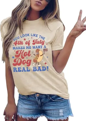 Party in The USA T-Shirt for Women 4th of July Independence Shirts Funny Patriontic Graphic Tee Tops