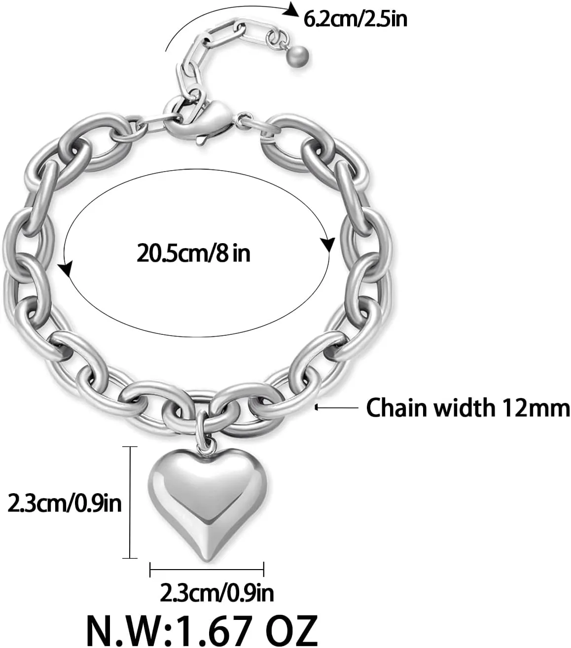 Pearl Bracelets For Women Gold Plated Chain Link Bracelets Bow Heart Charm Bracelets