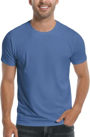 Pioneer Camp Mens Bamboo Viscose T Shirt Ultra Soft Plain Tshirts for Men Cooling Crew Neck Casual Basic Tee Shirt Undershirt