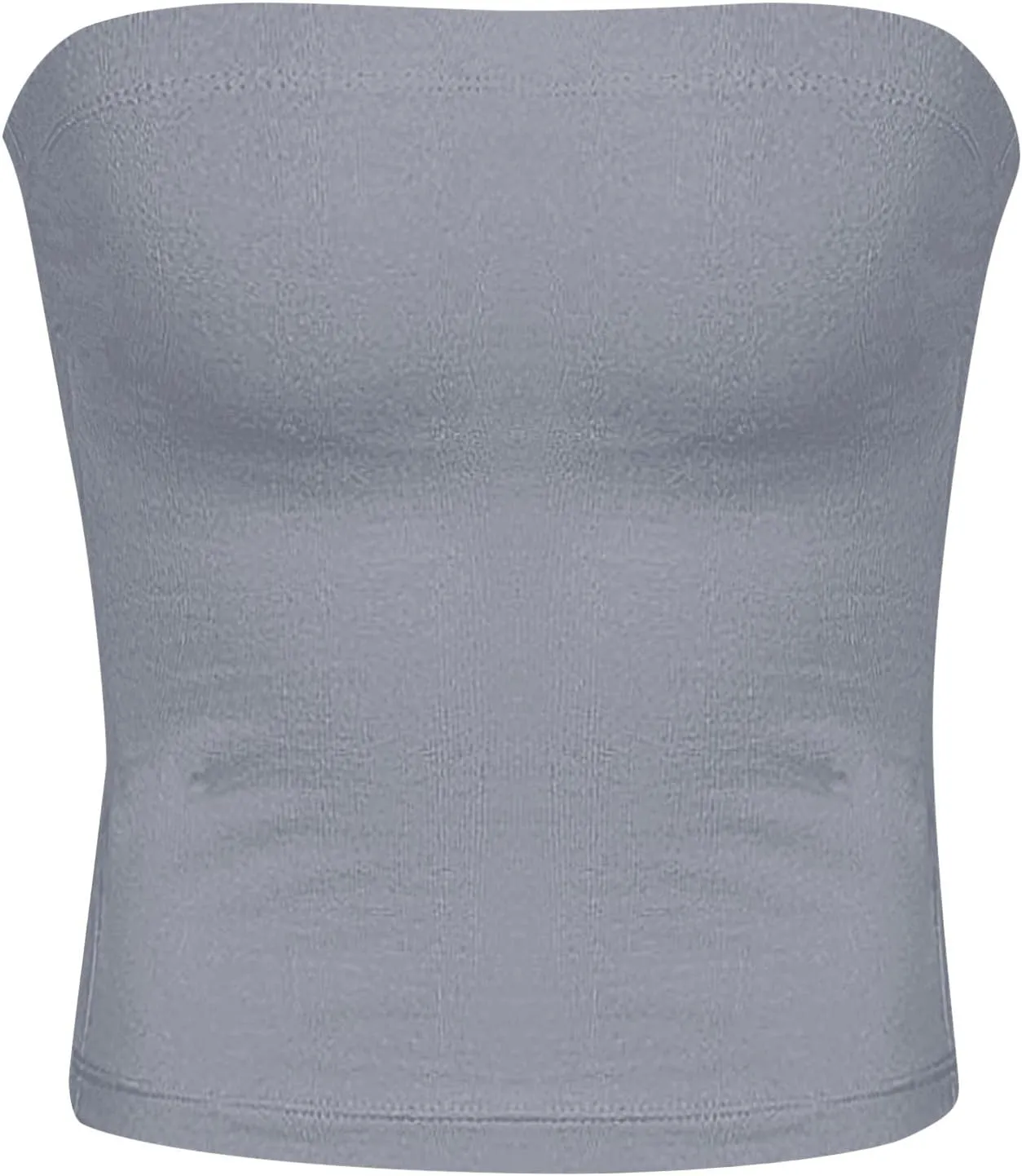 Plus Size Cotton Bandeau Tube Top Strapless Y2K Crop for Beach or Going Out Summer Fashion Slim Fit Comfy Tops