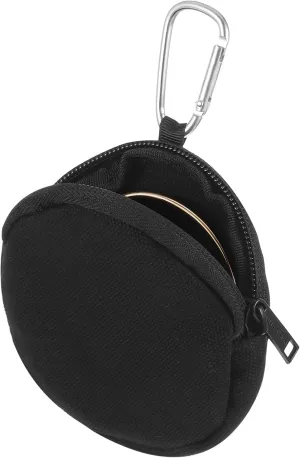 Portable Ring Organizer Case with Anti-Lost Keychain, Portable Traveling Jewelry Storage Box Ring Holder Gym Sports Protective Container Bag for Coins Cards Headphones Toiletries Samples