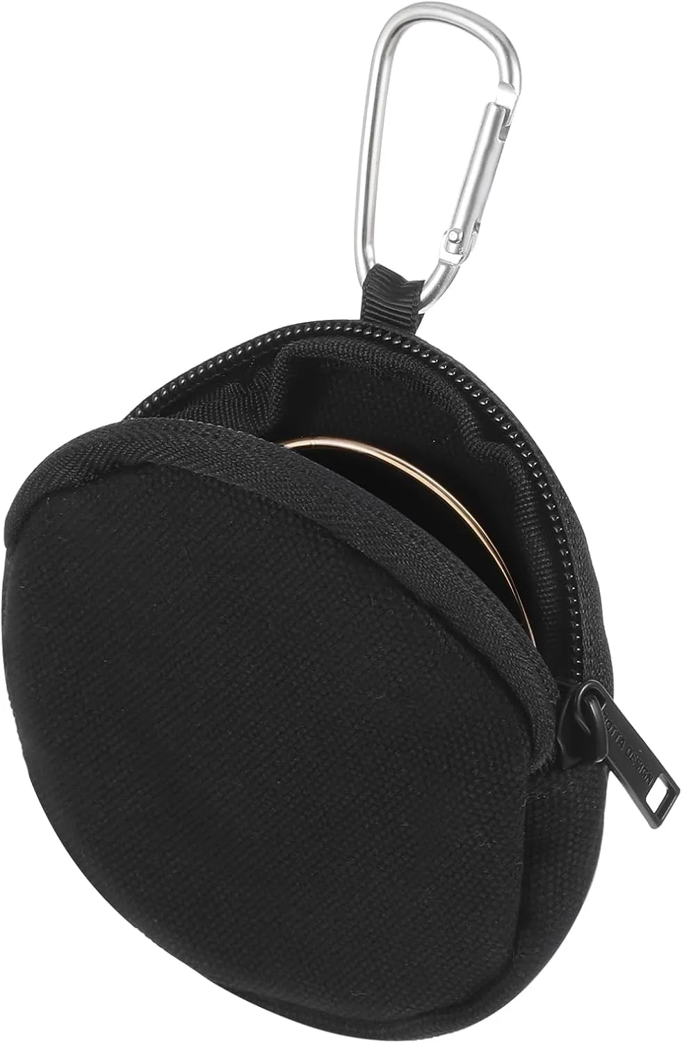 Portable Ring Organizer Case with Anti-Lost Keychain, Portable Traveling Jewelry Storage Box Ring Holder Gym Sports Protective Container Bag for Coins Cards Headphones Toiletries Samples