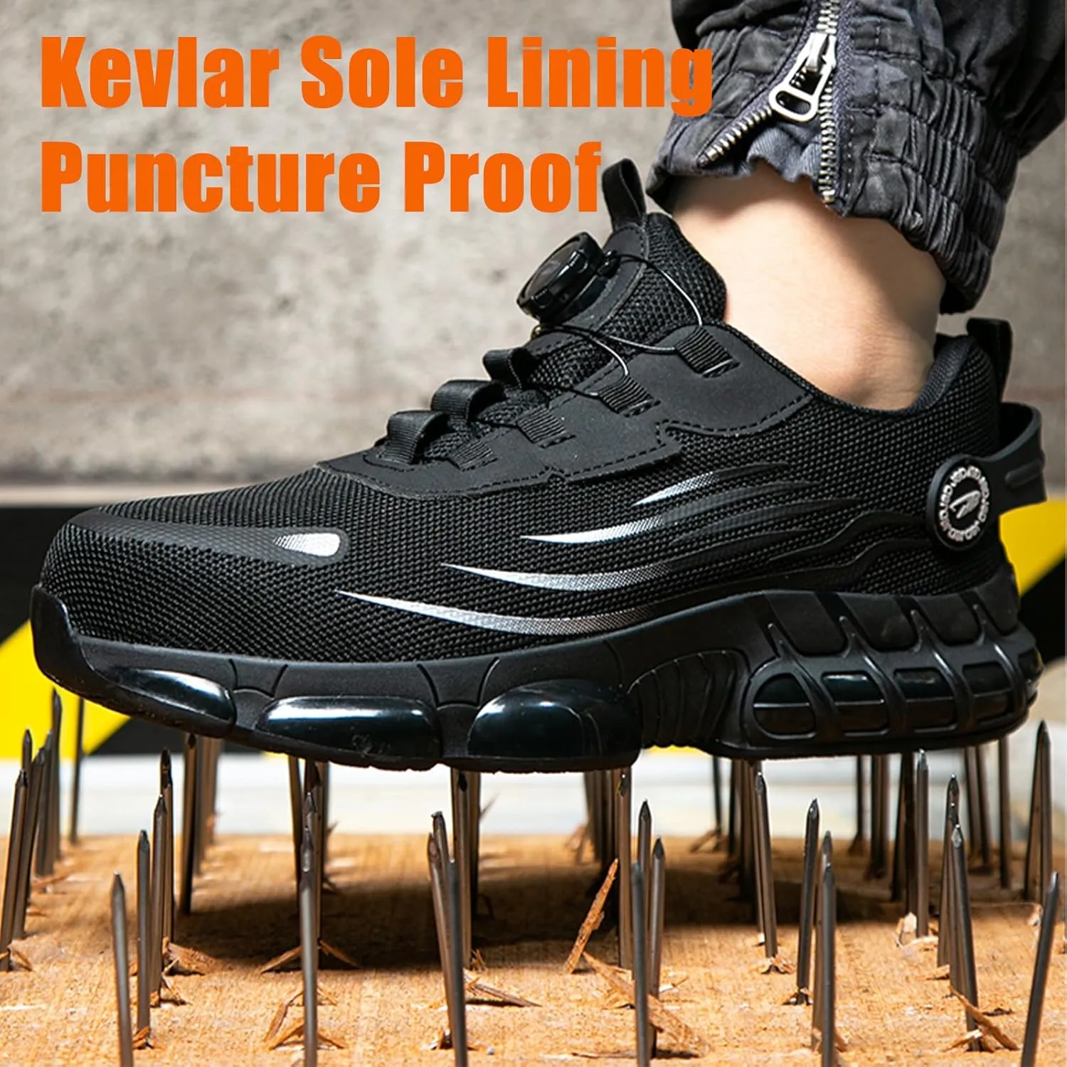 Prestivos Steel Toe Safety Work Shoes for Men and Women, Anti-Slip, Lightweight, Puncture Proof, Smash Stab Resistant, Air Cushion