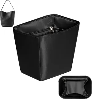 Purse Organizer Insert, Silk Satin Inner Liner Bag for The Row NS Park Buckets Bag Insert Drawstring Bag Organizer (Style-02, M)