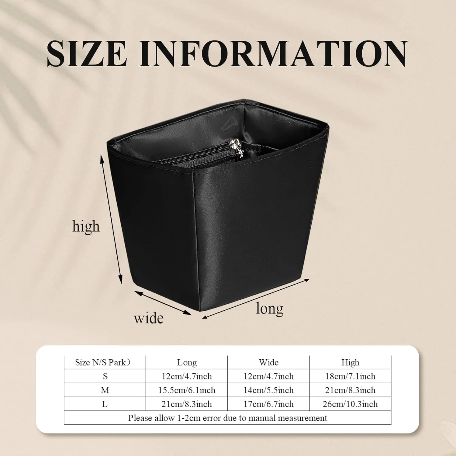 Purse Organizer Insert, Silk Satin Inner Liner Bag for The Row NS Park Buckets Bag Insert Drawstring Bag Organizer (Style-02, M)