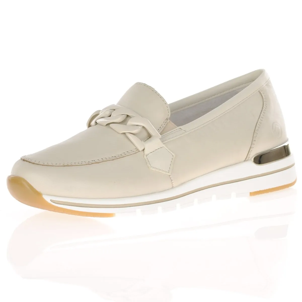 Remonte beige low wedge loafer R6711-60
