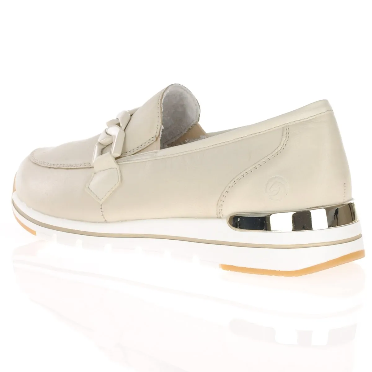 Remonte beige low wedge loafer R6711-60