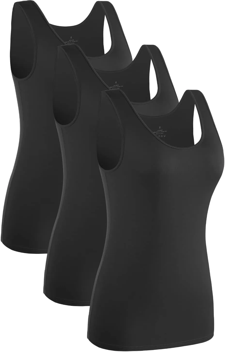 Rosyline 4 Piece Women Tank Tops Basic Sleeveless Undershirt Layering Tanks