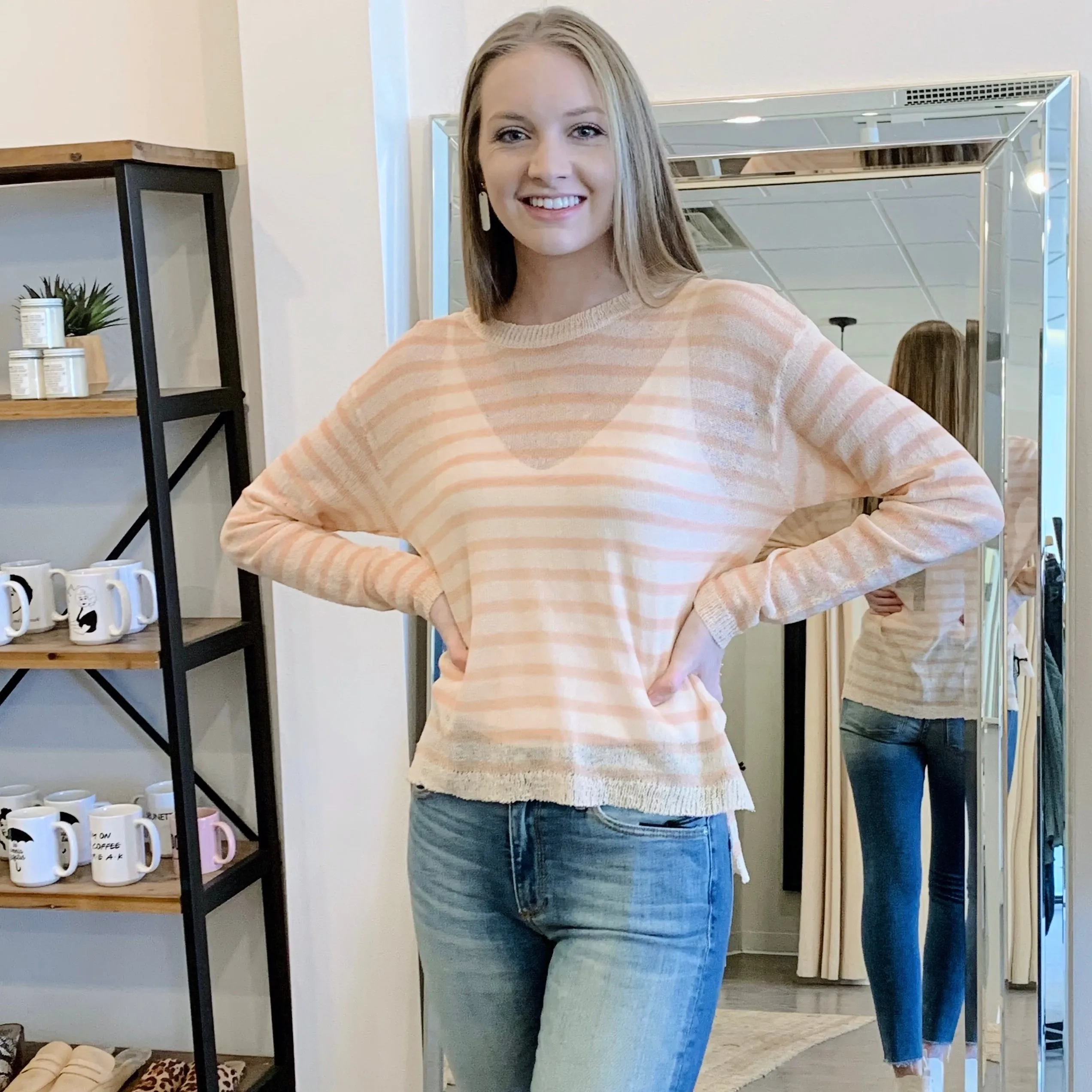 SADIE   SAGE Sherbet Stripe Top