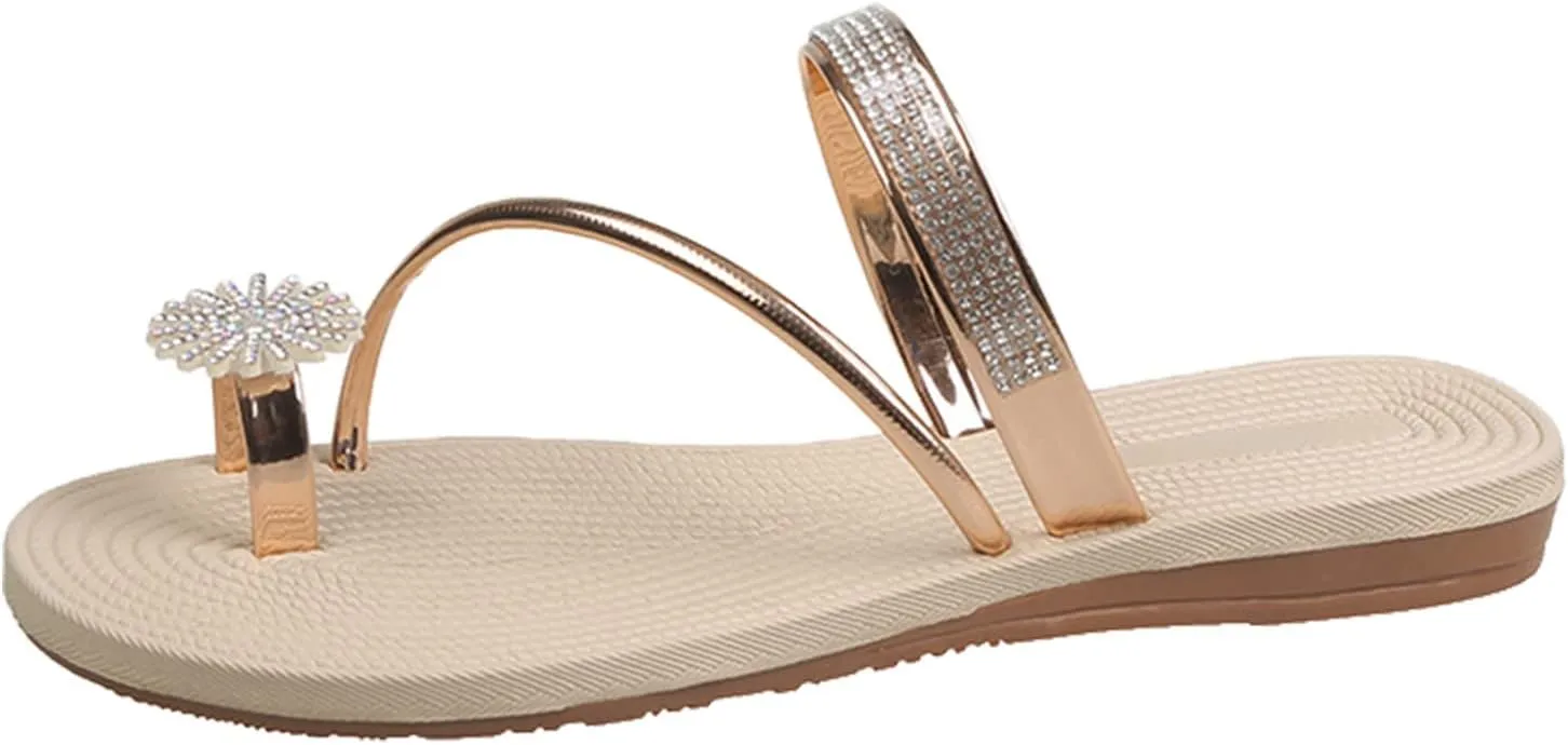 Sandals for Women Flat Sandals for Women Flat Dressy Women's Womens Walking with Arch Support Dressy Comfortable Casual