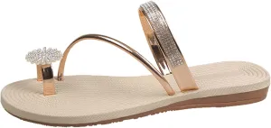 Sandals for Women Flat Sandals for Women Flat Dressy Women's Womens Walking with Arch Support Dressy Comfortable Casual