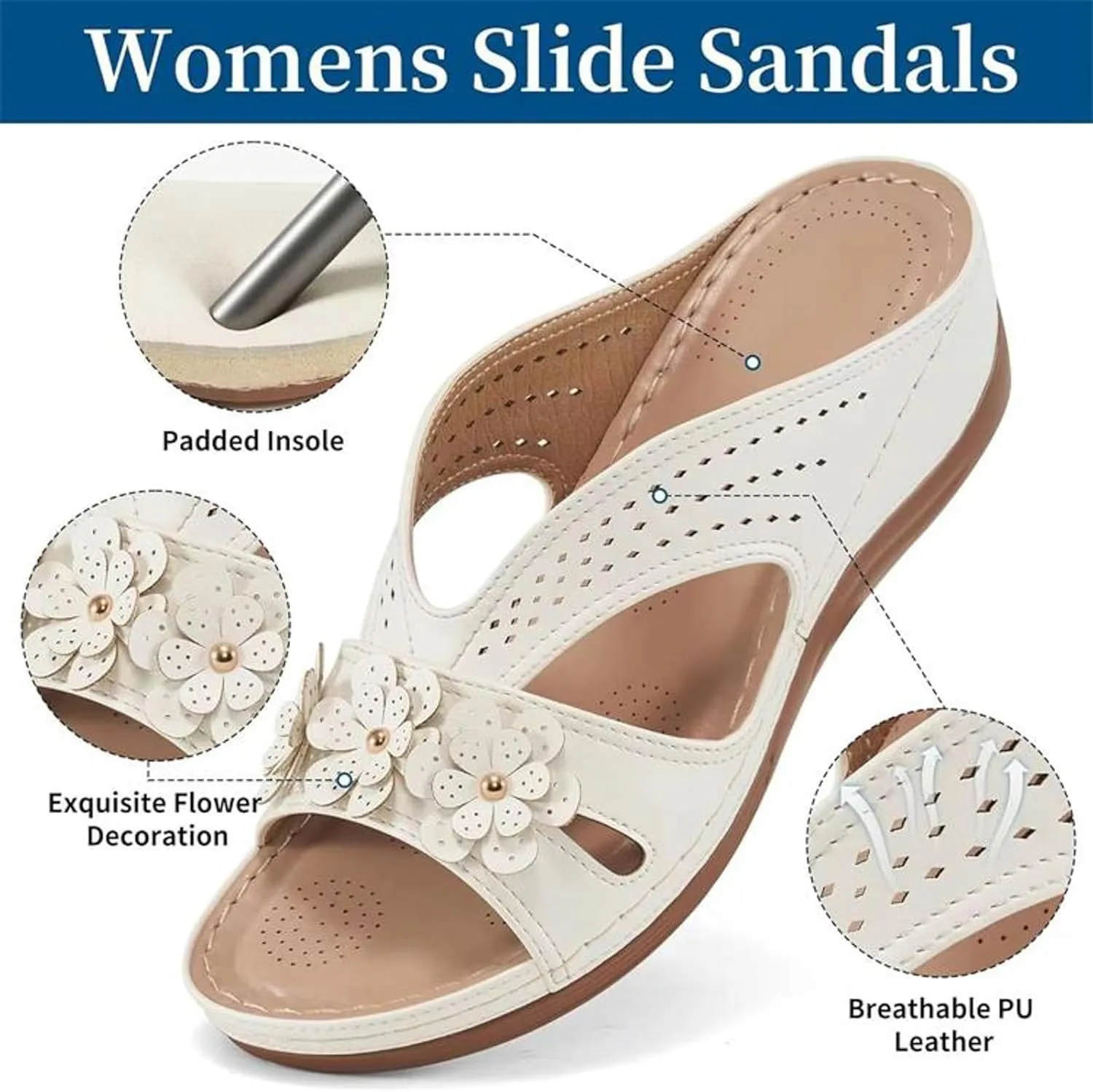 Sandals Wedge for Women Wedge Sandals for Women Slip on Summer Shoes for Womens 2025 Womens Sandal Comfortable