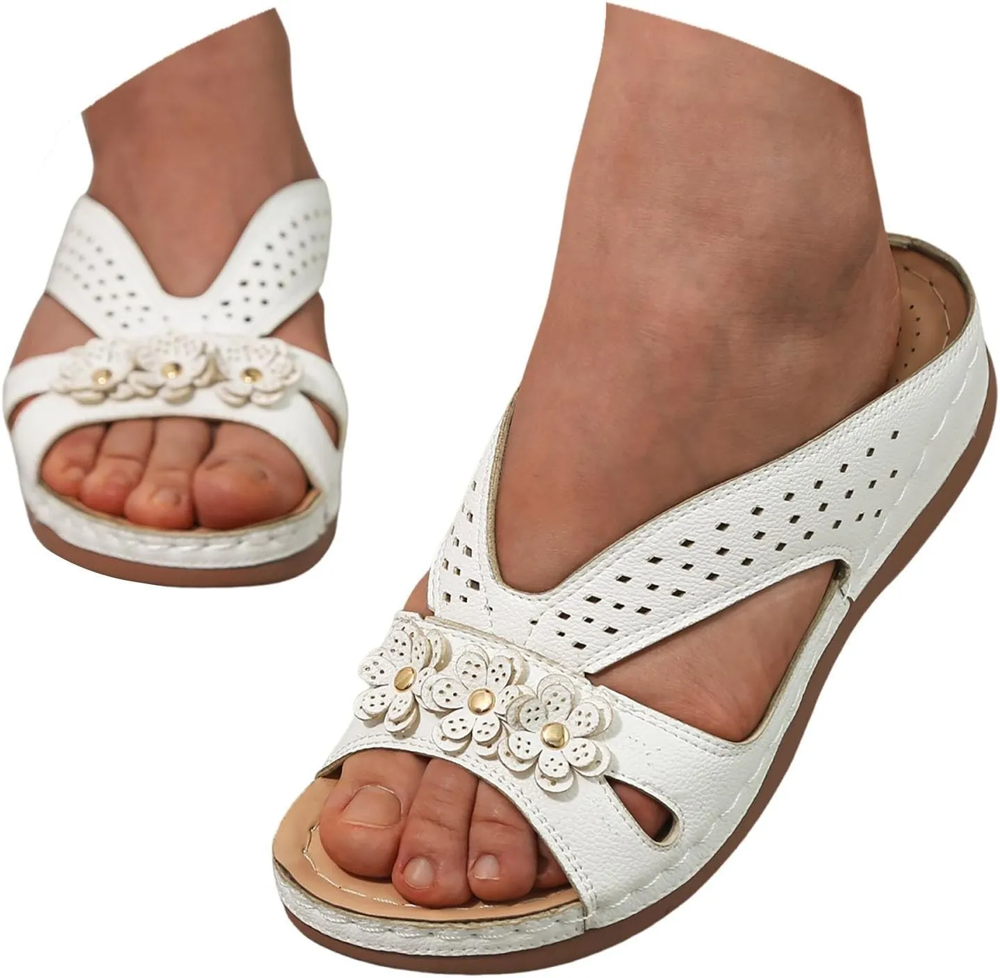 Sandals Wedge for Women Wedge Sandals for Women Slip on Summer Shoes for Womens 2025 Womens Sandal Comfortable