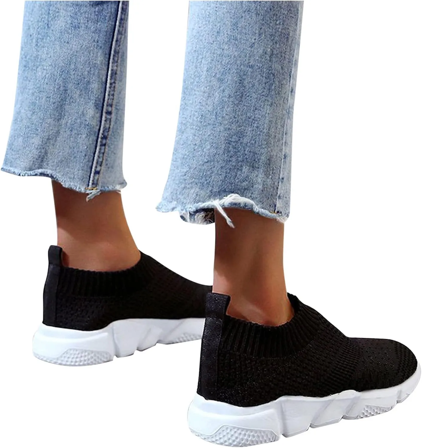 SBGMoSJ Womens Shoes 7.5 Wide Width Sneakers Black Fashion Sneakers for Women 2023 Orange and White Gym Shoes for Women Womens Fashion Sneakers 2023 Slip On Shoes for Women Wide Width