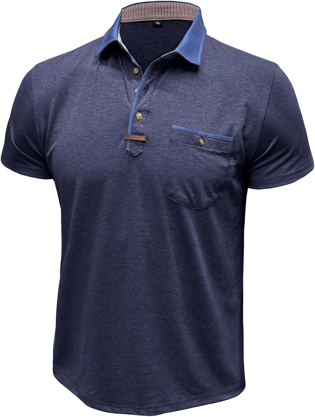 SEGANUP Men's Casual Collared Polo Shirts Cotton Short Sleeve Golf Shirts Fashion Basic Shirts with Pocket