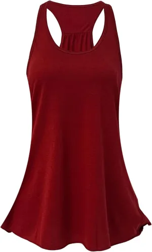 SepiMeli Flowy Triblend Racerback Tank Top Regular and Plus Sizes for Women