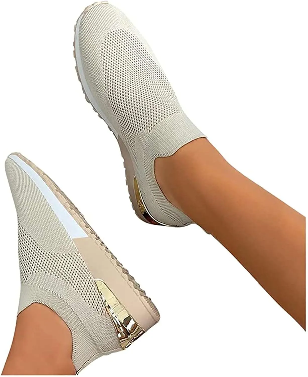 Shoes For Women Trendy Sneakers Slip On Running Walking Lightweight Gym Workout Tennis Shoes Breathable Fashion Sneakers