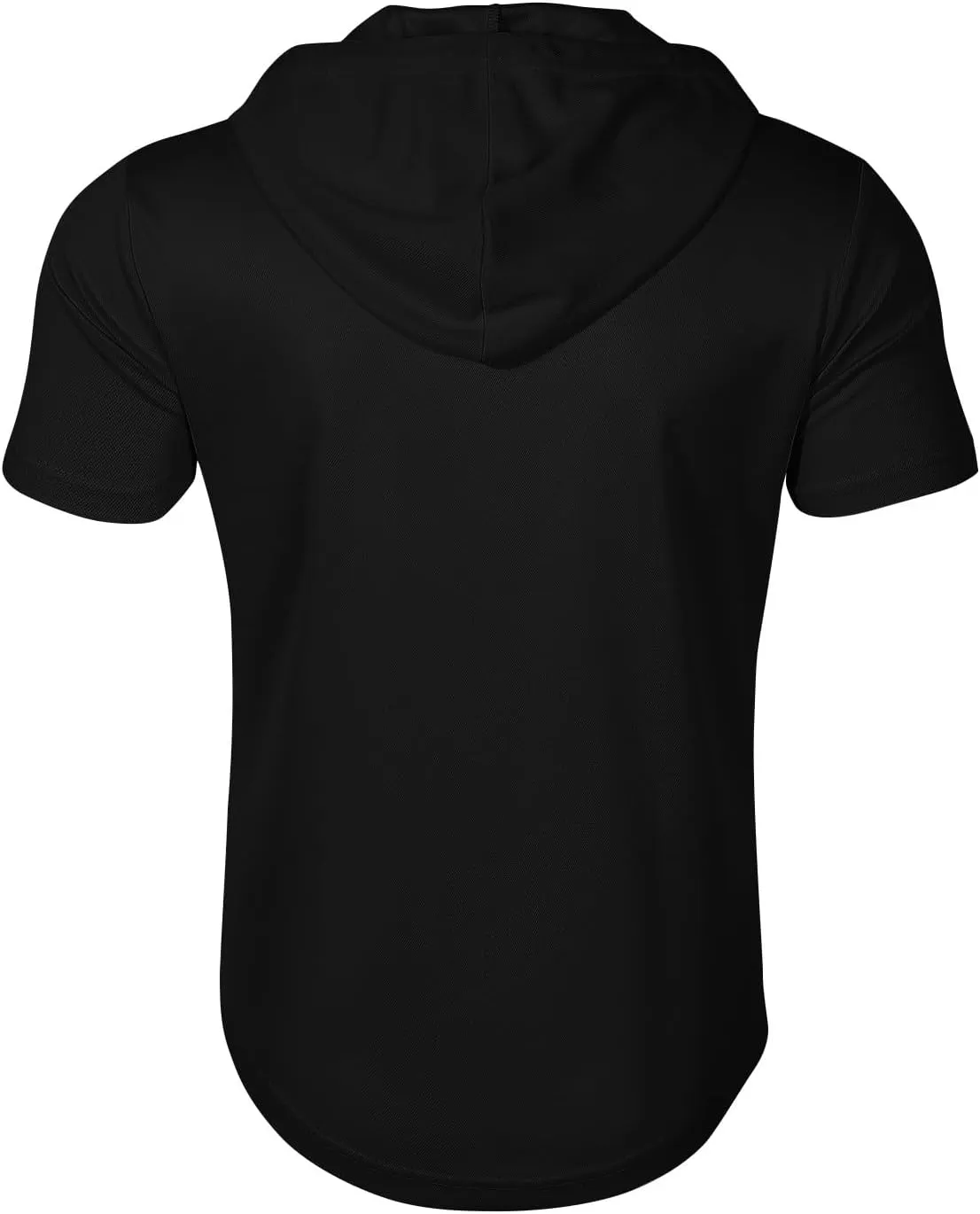 Short Sleeve Hoodie For Men Tactical Street Gym Lightweight Hooded Sweatshirt Drawstring Pullover Workout Tops