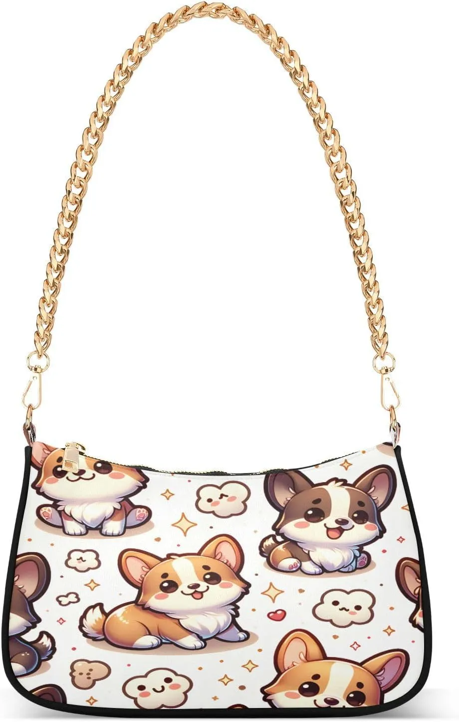 Shoulder Bags for Women Dog Hobo Tote Handbag Small Clutch Purse with Zipper Closure100