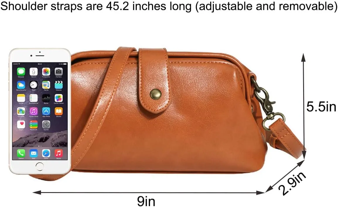 Shoulder Bags for Women PU Leather Satchel Crossbody Bag Magnetic Buckle Cute Purses and Handbags
