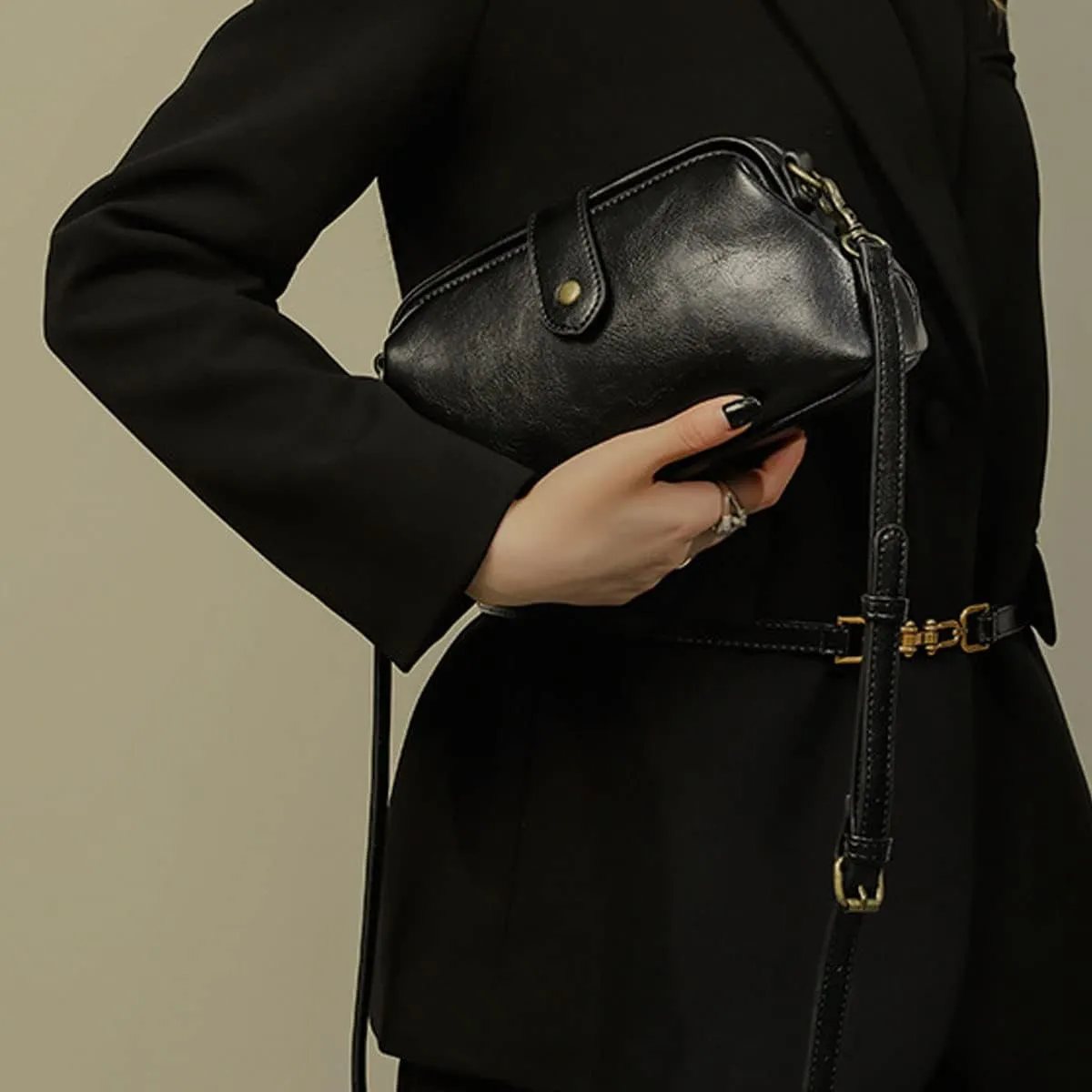 Shoulder Bags for Women PU Leather Satchel Crossbody Bag Magnetic Buckle Cute Purses and Handbags