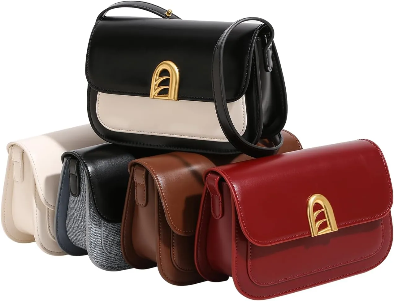 Shoulder Bags for Women Y2k Trendy Purse and Handbags Small Crossbody Bag Leather Hobo Handbag