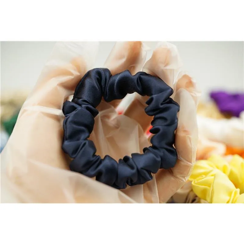 Silk Scrunchies Classic Dark Blue