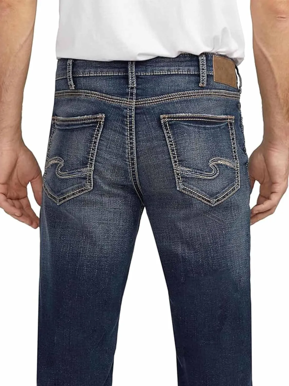 Silver Jeans Co. Men's Zac Relaxed Fit Straight Leg Denim Jeans