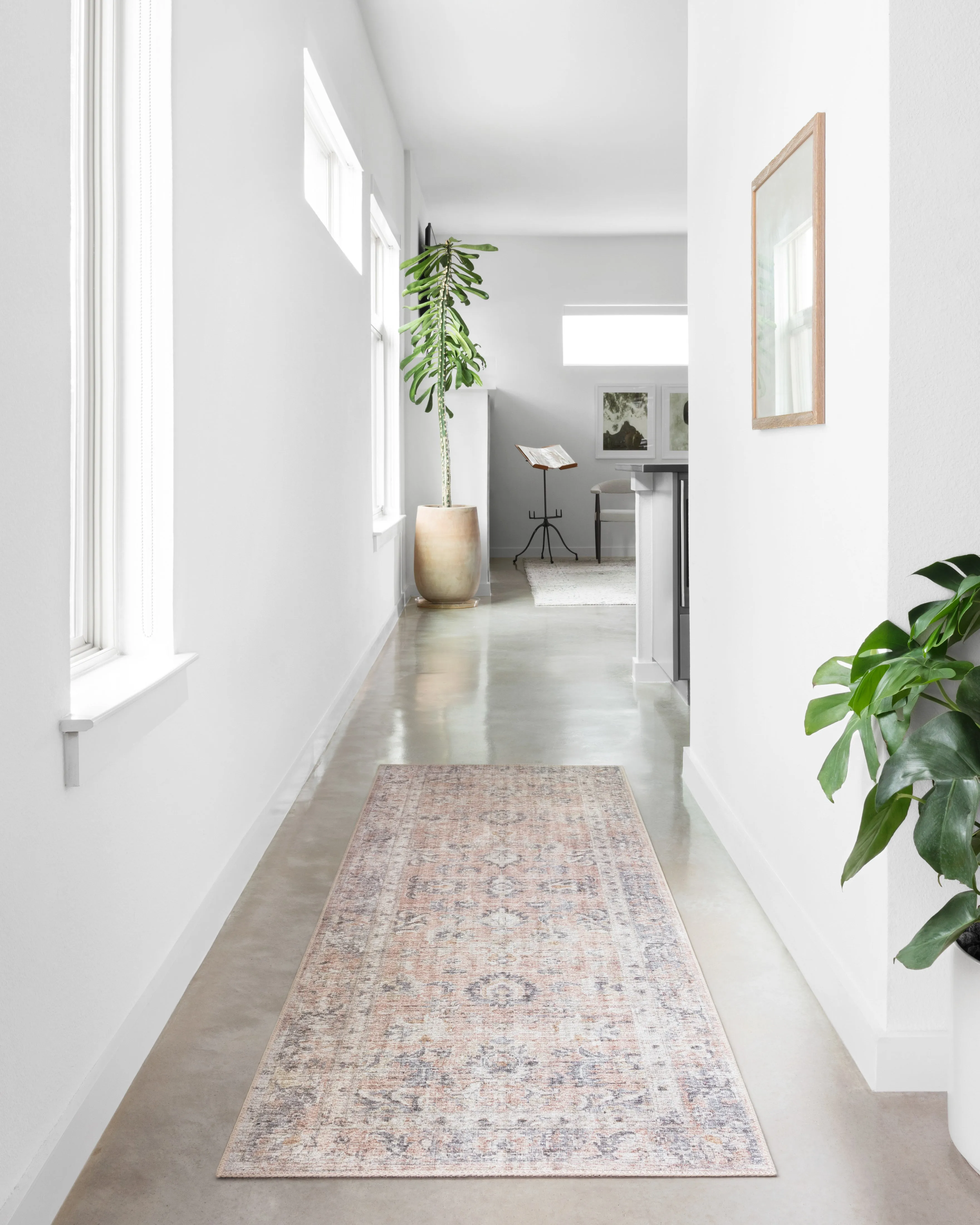 Skye Rug in Blush & Grey