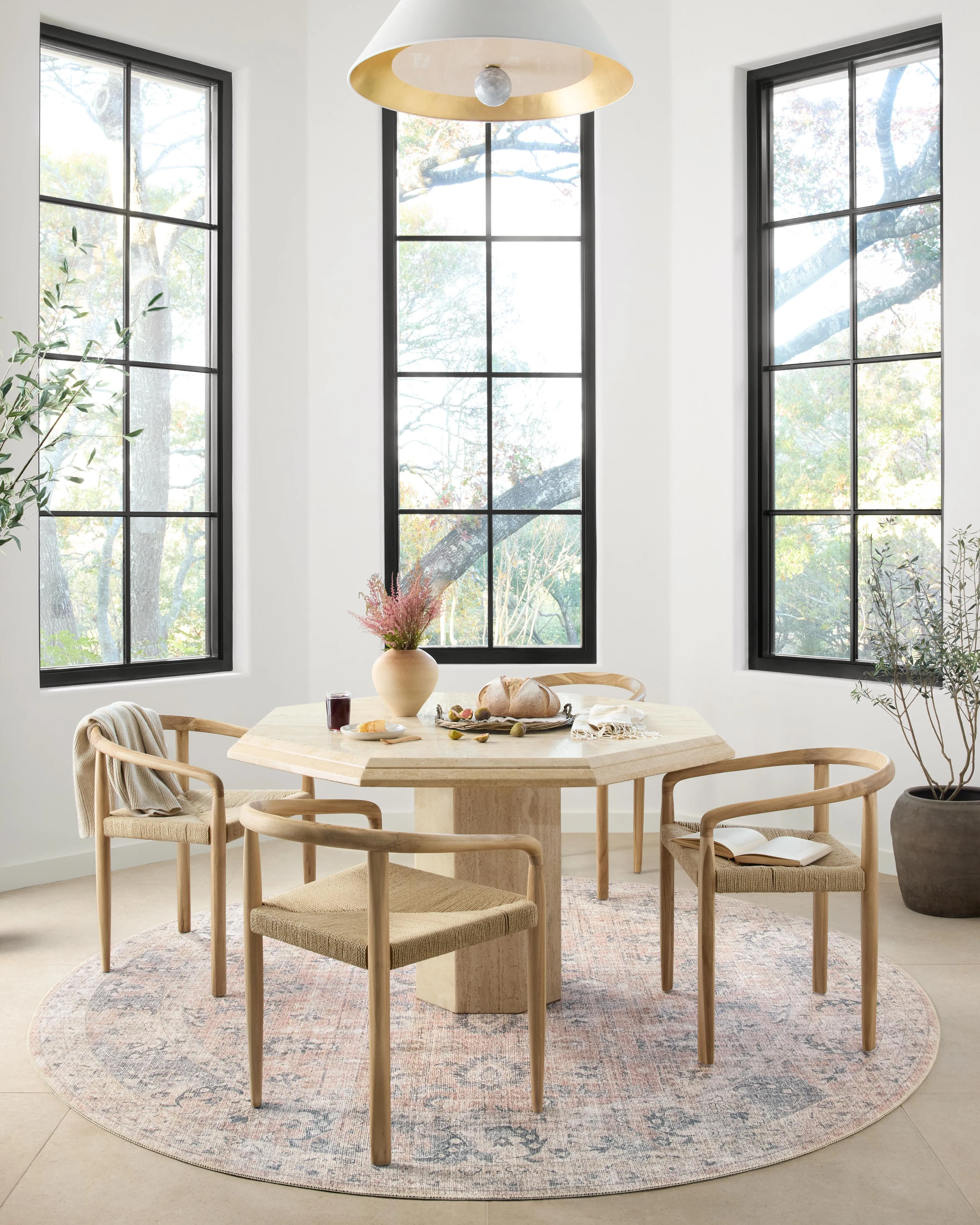 Skye Rug in Blush & Grey
