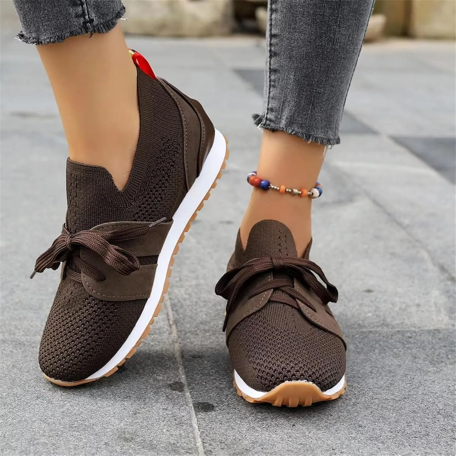 Slip On Sneakers Women Arch Support Walking Shoes Lightweight Casual Athletic Comfort Fashion Tennis Running Sneakers