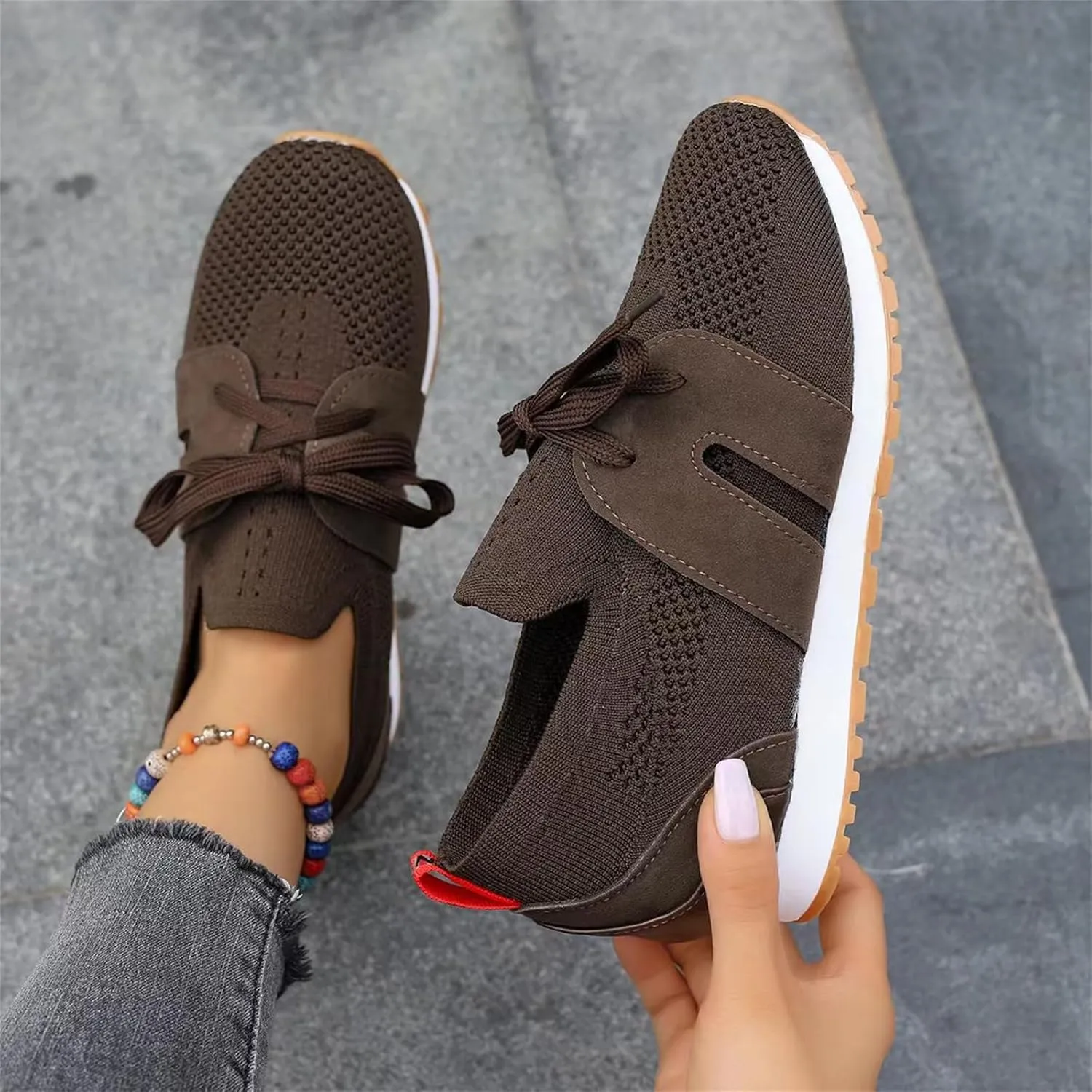Slip On Sneakers Women Arch Support Walking Shoes Lightweight Casual Athletic Comfort Fashion Tennis Running Sneakers