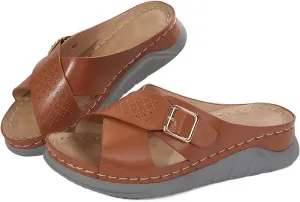 Slippers for Women Wedge Platform Sandals Comfortable Dressy Arch Support Summer Beach Open Toe Women Shoes