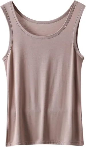Solid Soft Sleeveless Undershirt for Women Basic Layer Tank Top Stretch Casual Camisole Slim Fit Layering Tanks