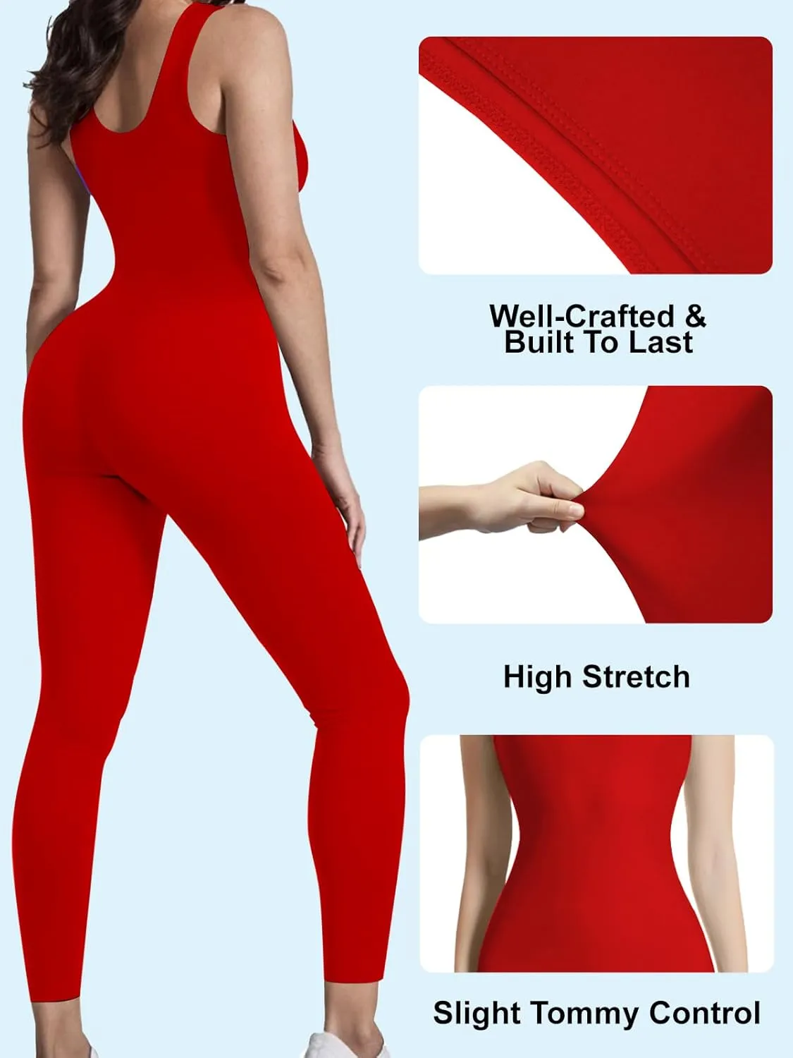speerise Women Slimming Sleeveless Bodysuit Tank Leotard Jumpsuits Romper for Women, Girls for Gym, Yoga, Workout, Ballet