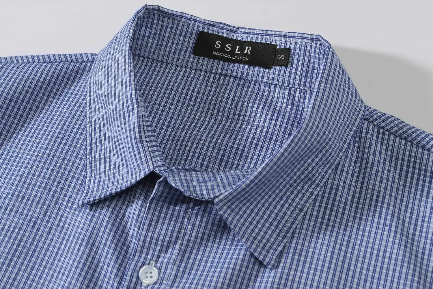 SSLR Mens Short Sleeve Button Down Shirts Casual Striped Plaid Shirts Dress Shirts for Men