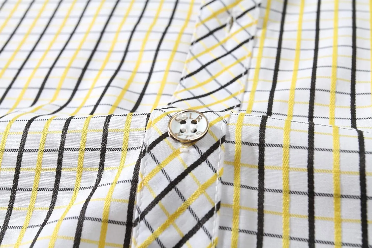 SSLR Mens Short Sleeve Button Down Shirts Casual Striped Plaid Shirts Dress Shirts for Men