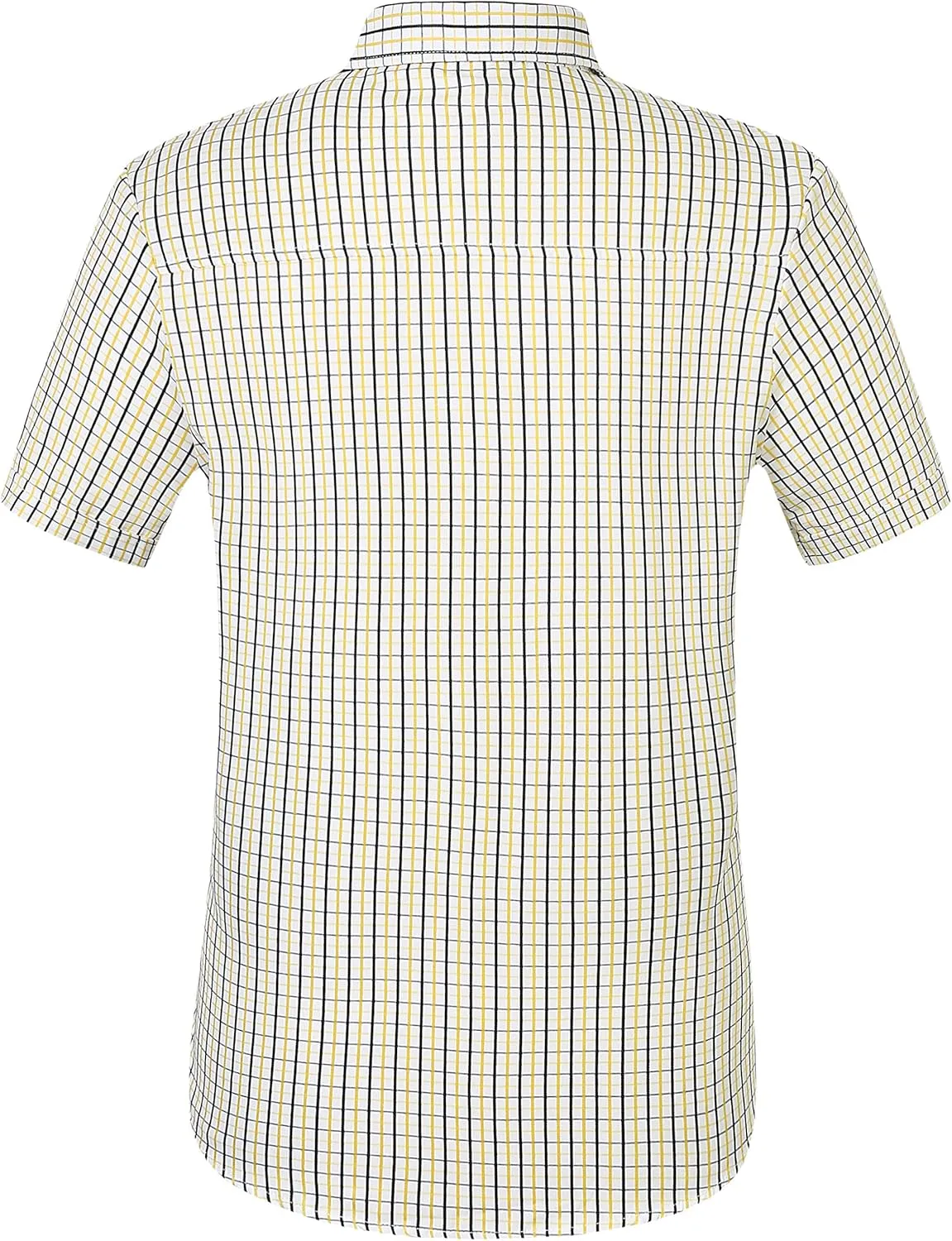 SSLR Mens Short Sleeve Button Down Shirts Casual Striped Plaid Shirts Dress Shirts for Men